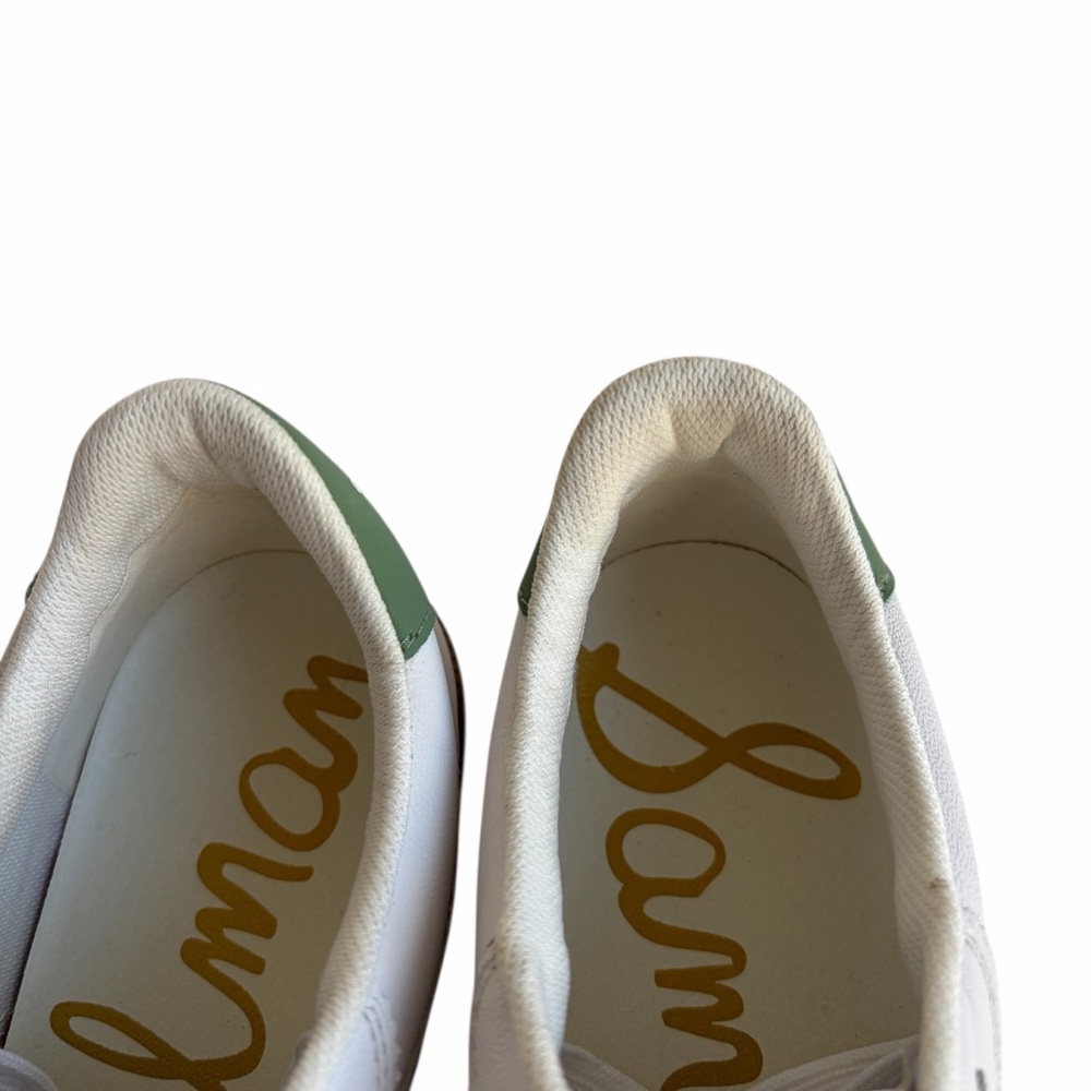 EUC Sam Edelman Kallen White/Green Sneakers Sz. 9.5 - Picture 4 of 11